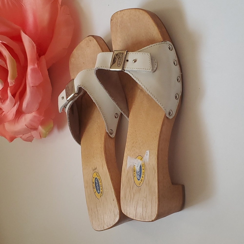 Dr Scholl wooden clog (7)